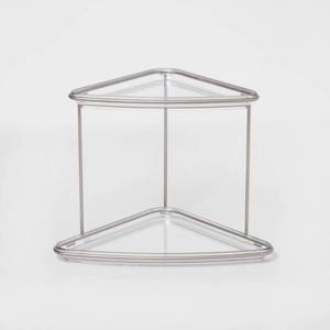lot 63 image: Corner Vanity Shelf Nickel - Threshold - Retail $15