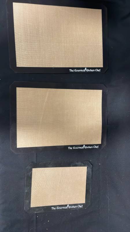 lot 7758 image: The Gourmet Kitchen Chef Baking Mats Set of 3