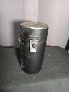 lot 7013 image: Cylindrical Camera Lens Carrying Case with Snap Closure and Foam Lining
