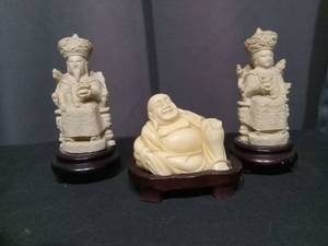 lot 7031 image: Chinese Emperor and Empress with Laughing Buddha
