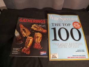 lot 7044 image: Wine Spectator & Gatherings Magazine Lot 2 Issues