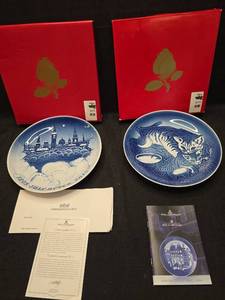 lot 1382 image: Royal Copenhagen Collectible Plates 4-Piece Lot 1895-2015