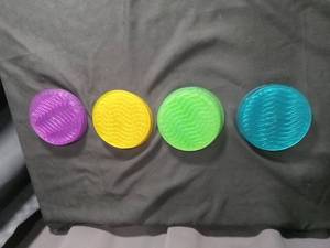 lot 6917 image: Rubber Coaster  Round Set 16 Pack Assorted Colors