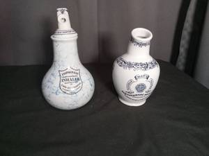 lot 6930 image: Earthenware Inhaler and Medicinal Bottles Lot, Shaw Son & Thompson Manufacturer
