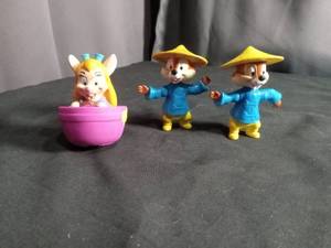lot 6938 image: 3 Vintage Toy Figurines with Chip and Dale Rescue Rangers