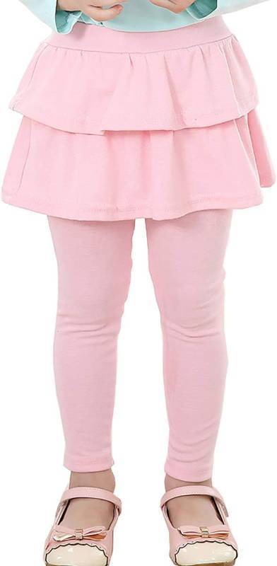 lot 10342 image: RieKet Girls School Uniform Pants Stretchy Athletic Leggings with Skirt 12-14
