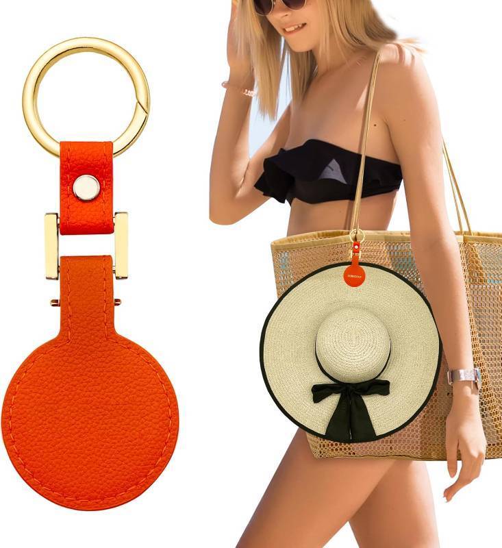 lot 10417 image: Hat Clip for Travel, 360  Swing, Hands-Free Hat Hooks, Gift Box, Tangerine