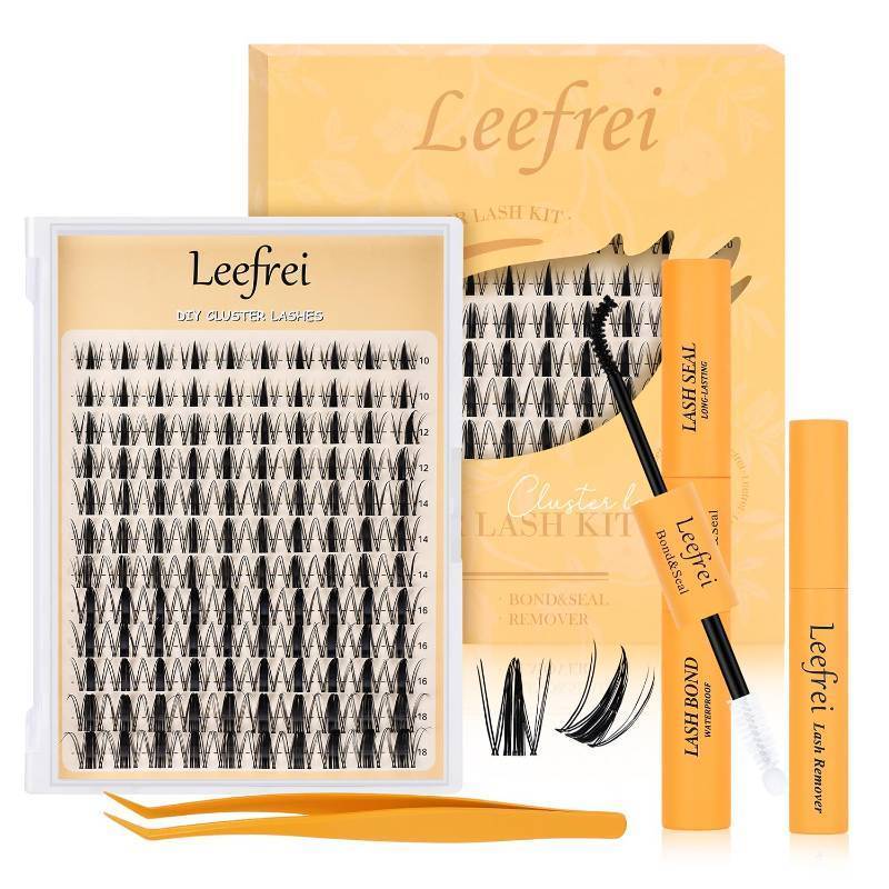 lot 10450 image: Lash Clusters Kit Invisible Band 10-18mm D Curl Eyelash Extensions