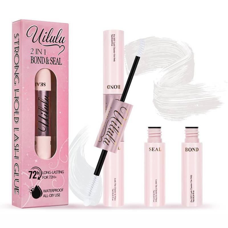 lot 11061 image: Uilulu Clear Lash Cluster Glue - Waterproof 2-in-1 Lash Bond & Seal (7ml7ml)