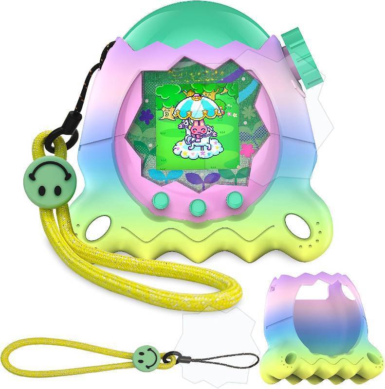 lot 11705 image: JCHPINE Tamagotchi Paradise Silicone Cover Case with Screen Protector