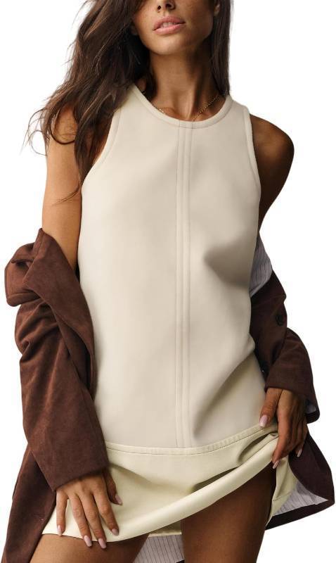 lot 7507 image: Majdan Womens Tank Dress, Mini Shift, A-Line, Back Zipper XL
