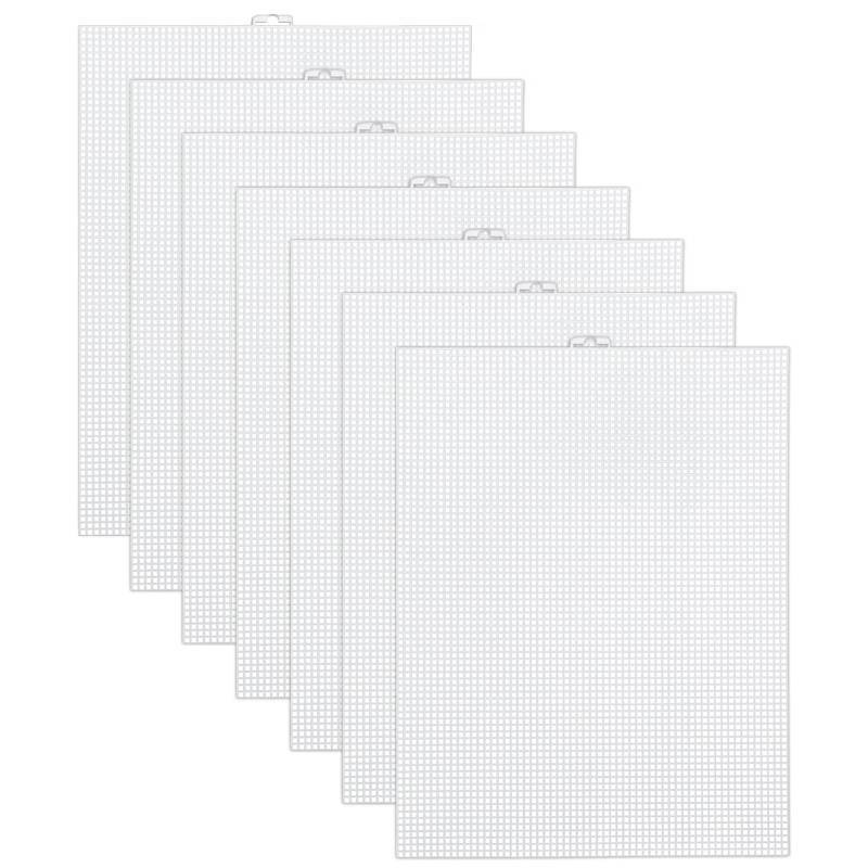 lot 7923 image: 7 Pieces Clear Plastic Canvas Sheets (13.2 x 10.2 in) for Crafting