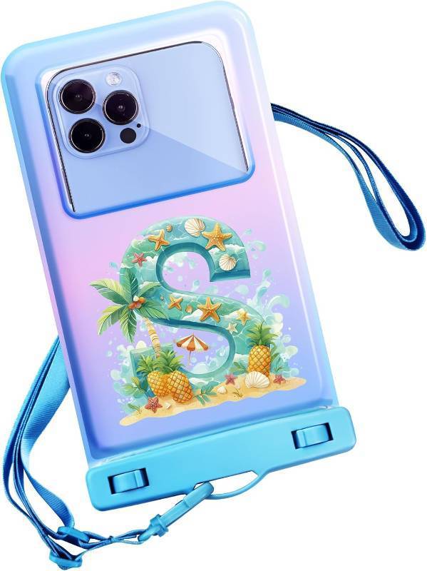 lot 12272 image: Personalized IPX8 Pouch Case Dry Bag with Lanyard for iPhone 12-16 Pro Max