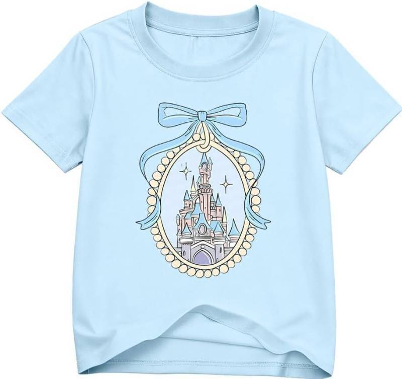 lot 8892 image: Magical Shirts for Girls Princess Kingdom T-Shirts for Kids  Castle Print XL A