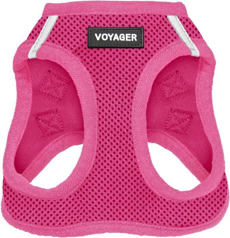 lot 8940 image: Voyager Step-in Air Dog Vest Harness - Fuchsia, Large  18-20.5 Reflective