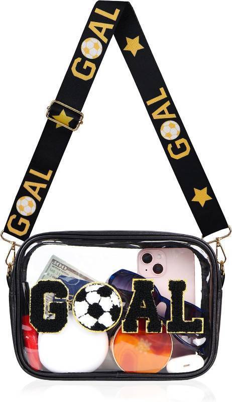 lot 9130 image: Clear Bag for World Cup 2026 Stadium Approved, Chenille Crossbody Fanny Pack