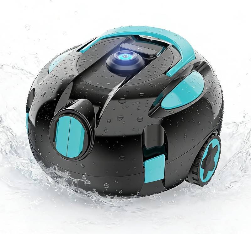 lot 20319 image: Robotic Pool Cleaner, Cordless Pool Vacuum Robot,Dual Motors & Filters, Smart Self-Parking,IPX8 Waterproof,Powerful Suction, IngroundOver-Ground Pool Skimmer (Button Operation-update4)