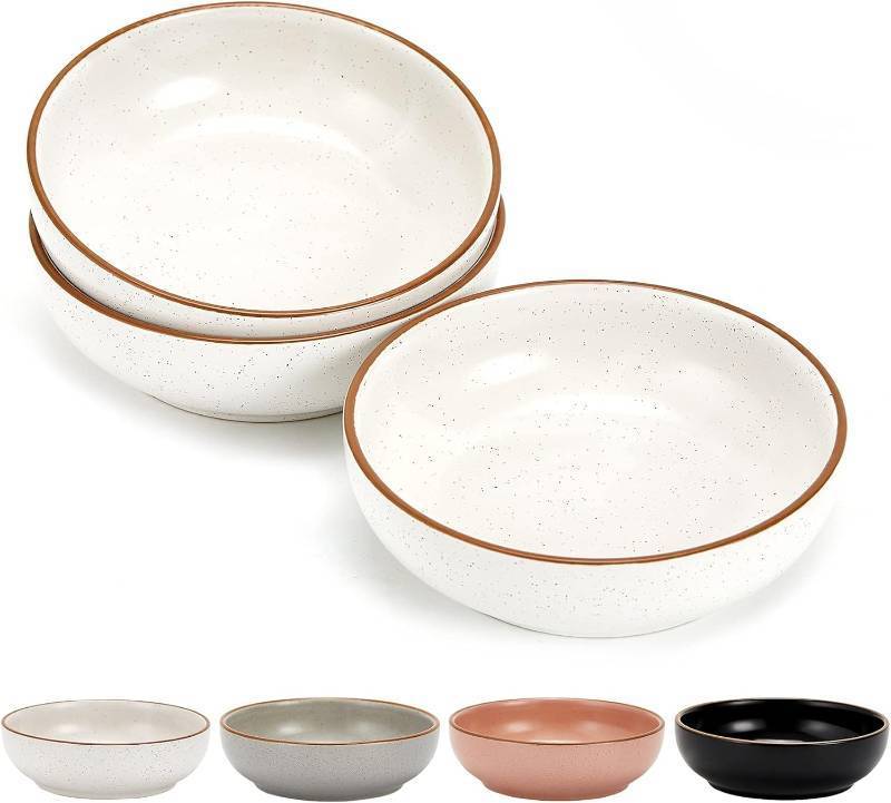 lot 22645 image: Ceramic Cat Bowls, Howise Pet Bowl Cat Dishes for Food and Water, 5.3 in Cat Food Dish 3 Pack Cat Food Bowls Set Small Dog Dish, Matte White Finish