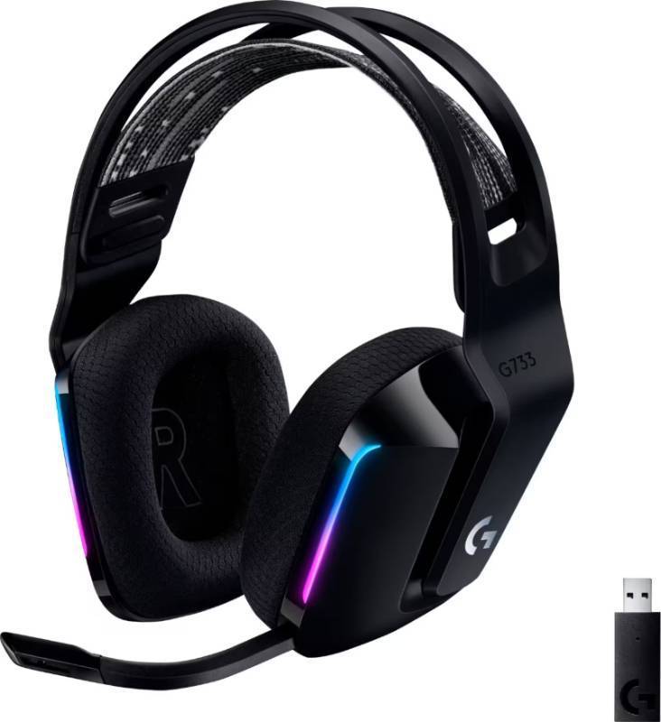 lot 18793 image: Logitech - G733 LIGHTSPEED Wireless Gaming Headset for PS4, PC - Black