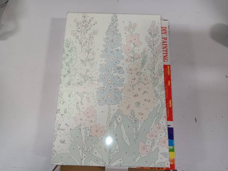 lot 22591 image: GHHKUD Floral Paint by Numbers Kits with Frame for Adults Beginners, DIY Paint by Numbers for Kids, Painting Art on Canvas Gifts Home Wall Decor 20x30cm