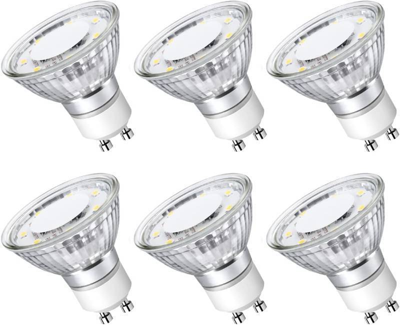 lot 18194 image: Lepro Non-Dimmable GU10 LED Light Bulbs, 2700K Soft Warm Light GU10 Bulb Replacement for Recessed Track Lights, 4W LED Bulbs with 100 Flood Beam for Kitchen, Range Hood, Living Room, Bedroom, 6 Pack