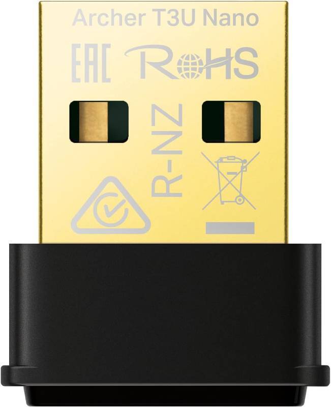 lot 22922 image: TP-Link Nano USB WiFi Adapter for PC(Archer T3U Nano)-AC1300 2.4G5G Dual-Band Wireless Network Transceiver Adapter for Desktop PC, Travel Size, Supports Windows 11,10, 8.1, 8, 7  up to Mac OS 10.15