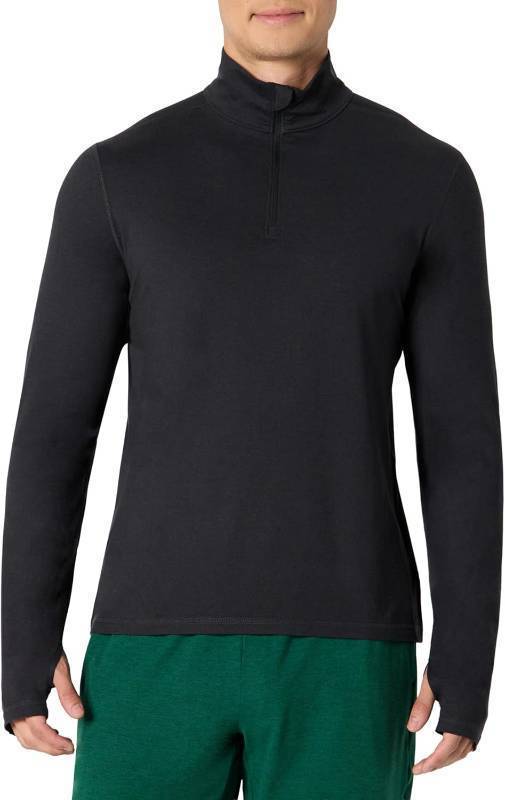 lot 41656 image: Amazon Essentials Mens Athletic Soft Performance Lightweight Quarter-Zip Hoodie Long Sleeve Workout Top Size Medium