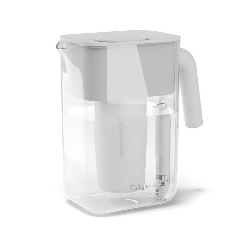 lot 21354 image: Culligan with ZeroWater Technology 12-Cup Water Filter Pitcher   Includes 5-Stage Advanced Water Filter, IAPMO Certified to Reduce Lead, Total PFAS (Forever Chemicals), Mercury, Fluoride, and Chlorine