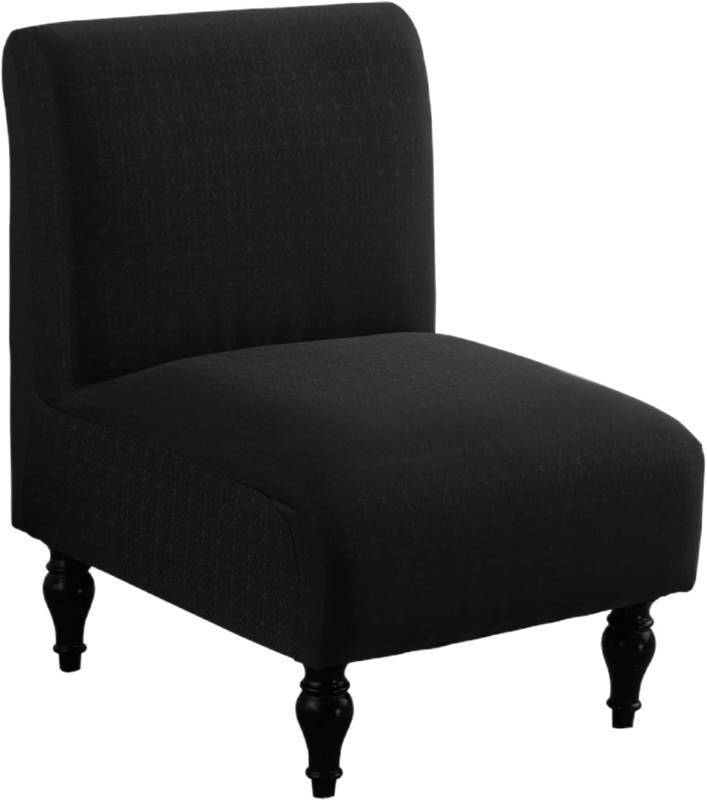 lot 26768 image: LavishCover Armless Accent Chairs Covers, Thick Armless Recliner Sofa Cover Stretchable, Removable Armless Chair Slipcover for Living Dining Room Hotel (Black, 1pc)