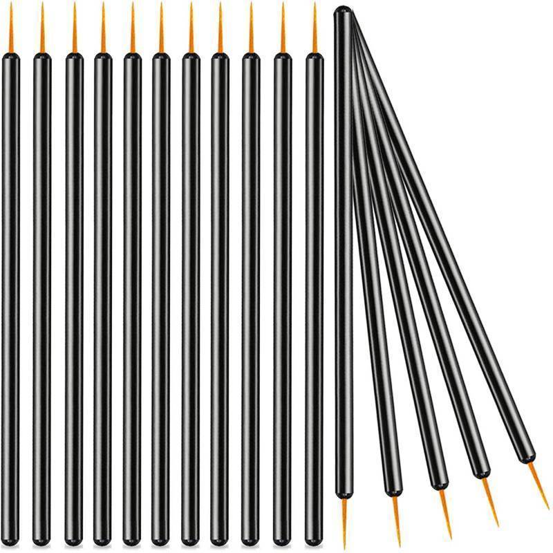 lot 20308 image: KINGMAS 100 Pack Eyeliner Brush, Disposable Ultra-fine Point Eyeliner Applicator Cosmetic Eye Wands Eye Liner Makeup Tool