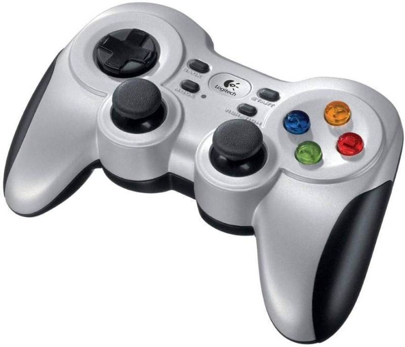 lot 21836 image: Logitech G F710 Wireless Gamepad, 2.4 GHz Wireless with USB Nano-Receiver, Controller Dual Vibration Feedback, 4 Switch D-Pad, PC - GreyBlack