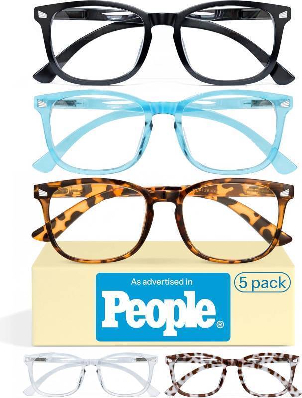 lot 21854 image: CCVOO 4.0 Reading Glasses for Women, Eye Glasses, Blue Light Readers, Cheaters