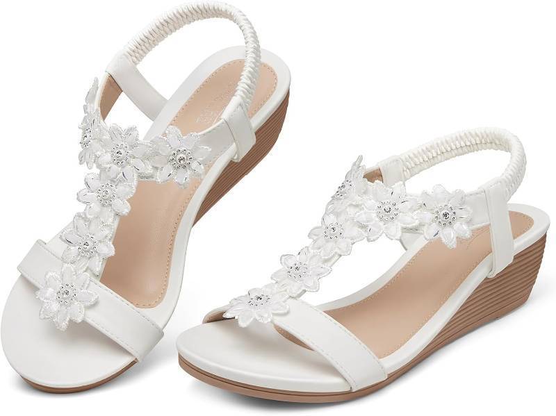 lot 26953 image: SHIBEVER Wedge Sandals for Women Dressy Summer Platform Comfortable Low Wedges Womens Sandal Size 11