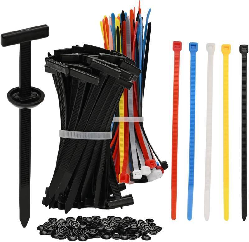 lot 27151 image: 200 Pcs Heavy Duty Nylon Cable Ties for Automotive Body & Trim Clips, Self-Locking Zip Ties for Car Body, Replacement Parts & Outdoor Use - Strong Adjustable Plastic Fasteners