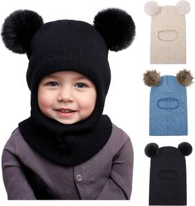 lot 2907 image: Sea Zaela Toddler Winter Hat Scarf Baby Beanie with Neck Warmer Boys Girls Warm Windproof Knit Hats 1-6 T