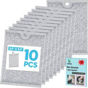 lot 2909 image: Steel Wool Scrubber, Wire Dishwashing Rags, 10 Pcs Multipurpose Wire Dishcloth