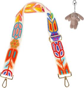 lot 2917 image: Knit Purse Strap and Rabbit bag charms keychain,purse straps replacement,bag strap,crossbody strap for women and men