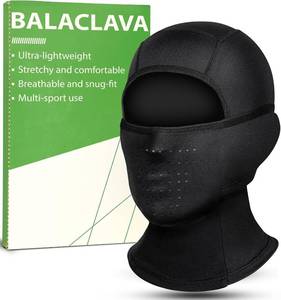 lot 2922 image: RIGWARL Black Ski Mask Balaclava for Men Women, Open Top Moisture-Wicking Sheisty Breathable Mesh, Movable & Non-Slip Design