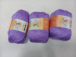 lot 2924 image: Soft Baby Yarn for Knitting100% Acrylic, 50 oz 110 Yards per Ball, Perfect for Baby Soft Knitting Projects (3, Purple)