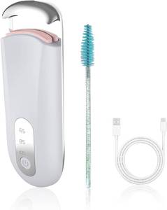 lot 2944 image: Heated Eyelash Curler for Natural Lashes 2 Level Adjustable Temperature Mini Electric Lash Curler Fast 3 Second Heat Up 24 Hours Long Lasting Curl (WhiteBlue)