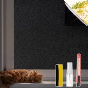 lot 3894 image: Blackout Window Privacy Film 17.5 x 78.7  Static Cling, Non-Adhesive Privacy Cover for Bedroom & Bathroom, Easy Install