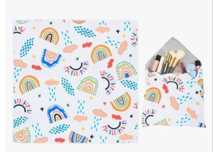 lot 3913 image: Self-Adhesive Magic Cloth Portable lazy Makeup Bag Cosmetic Pouch Widely Used for Camera Lens Wrap,Protective Cover Laptop Sleeve,Folding,Washable(21.7 X 21.7Rainbow)