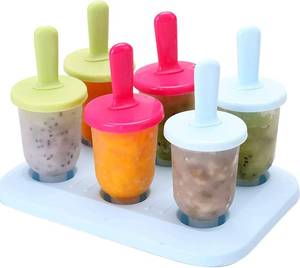 lot 3922 image: CHICHIC Popsicle Molds Ice Pop Makers Ice Pop Molds Ice Bar Maker Plastic Popsicle Mold, Kids Ice Cream Tray Holder Lolly Pops, Kitchen Supply(Mixed Small)