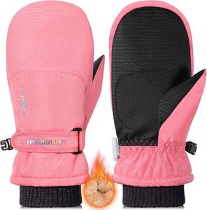 lot 3969 image: rivmount Kids Winter Ski Snow Gloves Mittens Waterproof Warm for Boys Girls  Windproof Thermal Comfortable Anti-slip Reflective LOGO Anti-loss buckle Cycling Biking Snowboarding Running Youth Toddler