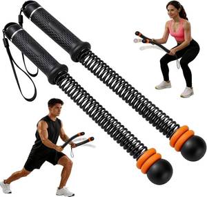 lot 4017 image: Cordless Battle Ropes with Adjustable Weight & Ropeless Battle Ropes for Home Gym   Low Impact HIIT Strength Training for Men & Women (Black)