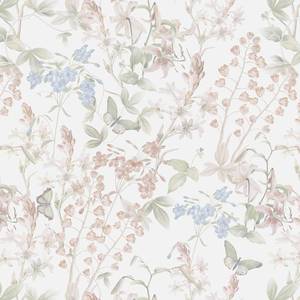 lot 4023 image: 78.7x17.3 Floral Wallpaper Pink Peel and Stick Wallpaper White Boho Contact Paper Botanical Wildflower Morden Cottage Renter Friendly Bathroom Flower Kitchen Self Adhesive Vinyl Roll