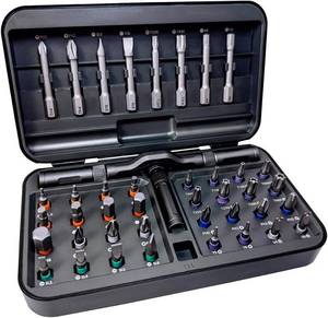 lot 4033 image: 42 in 1 Magnetic Screwdriver Set, Professional Ratchet Screwdriver Repair Tool Kit with S2 Steel Bits & Storage Case, for Furniture, Computer, Bicycle, and Household Maintenance
