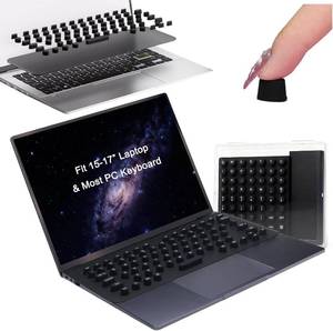 lot 4035 image: Universal Laptop Keyboard Cover for Long Nails - Comes with a Separate DIY Film, Raised Keyboard Sticker to Protect Long Nails for MacHPDELLLenovoAcerAsusSamsung (Black-New, 15.6)