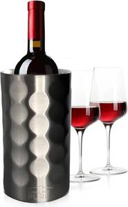 lot 4040 image: Vacuum Insulated Stainless Steel Wine & Champagne Bottle Cooler   Fits Most 750mL Bottles, Keeps Drinks Chilled for Hours (Silver)