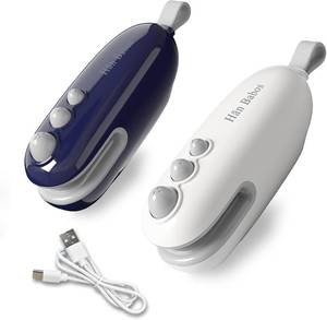 lot 4055 image: 2 Pack Mini Bag Sealer, 2 in 1 Heat Sealer Bag Sealer with Cutter and Magnet, Portable Rechargeable Bag Sealer Handheld for Chips, Snacks & Plastic Bags (Blue&White)